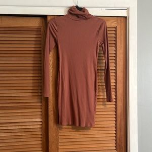 Turtle Neck Long Sleeve Dress